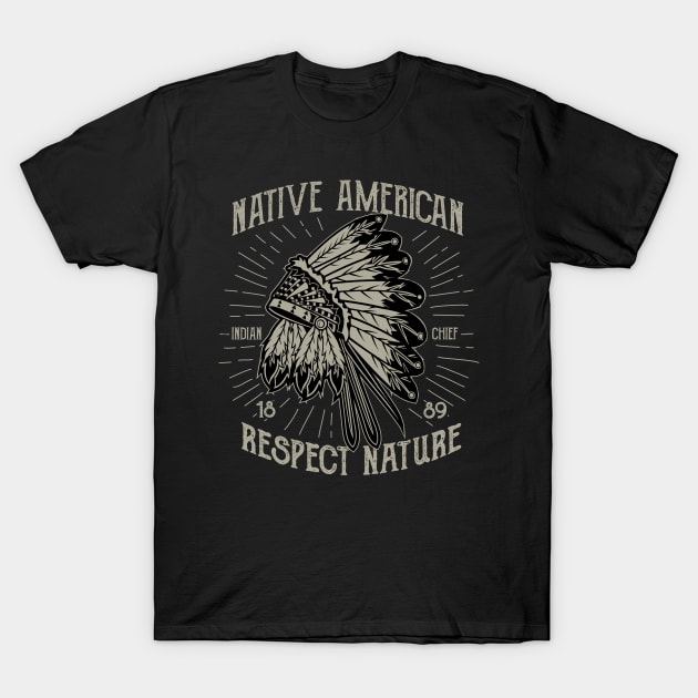 Native American T-Shirt by lionkingdesign